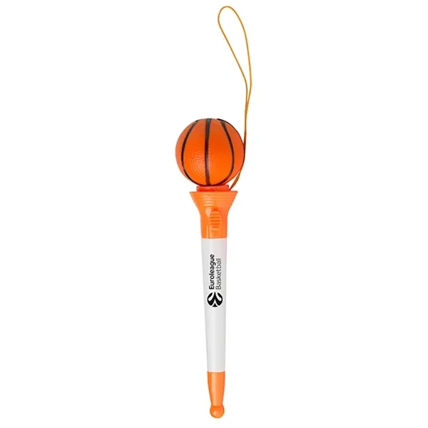 Ballpoint pen with pop-top basketball.... from ASI 34415 Alpi International LTD
