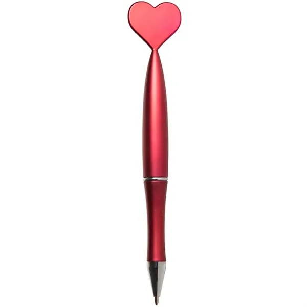 Plastic ballpoint pen with heart shaped topper.... from ASI 34415 Alpi International LTD