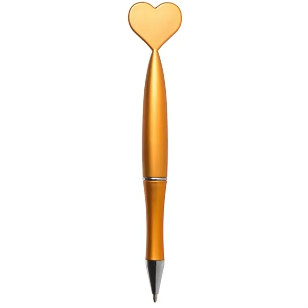 Plastic ballpoint pen with heart shaped topper.... from ASI 34415 Alpi International LTD