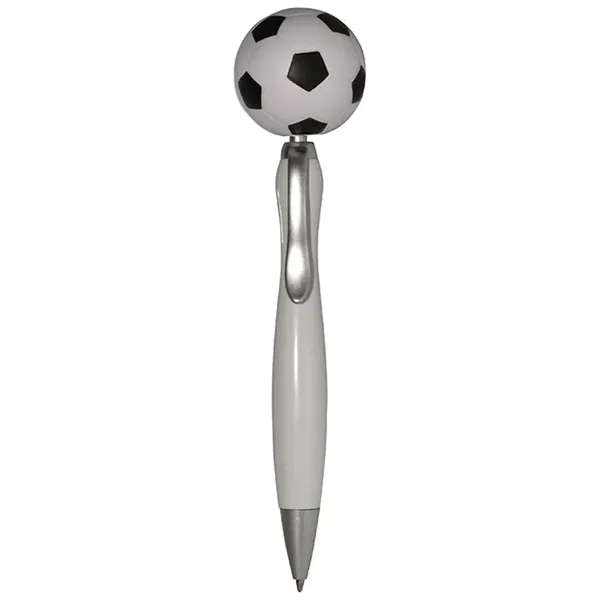 Ballpoint pen with soccer ball stress reliever topper.... from ASI 34415 Alpi International LTD