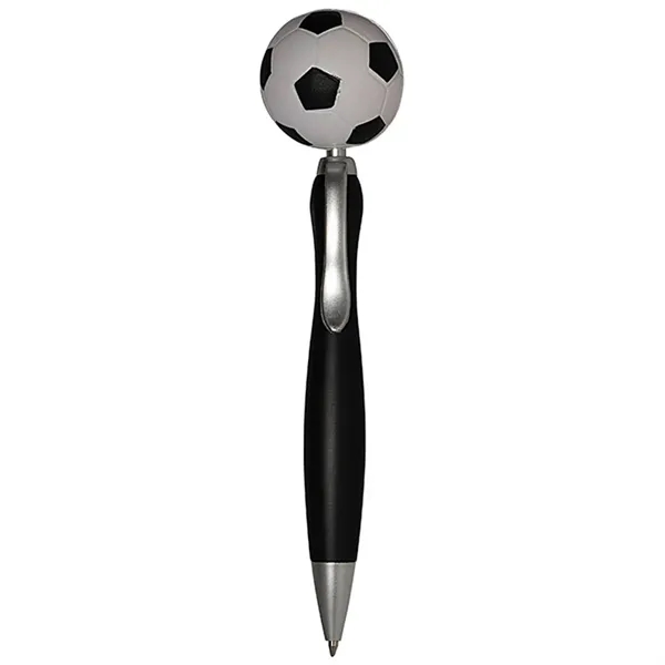 Ballpoint pen with soccer ball stress reliever topper.... from ASI 34415 Alpi International LTD