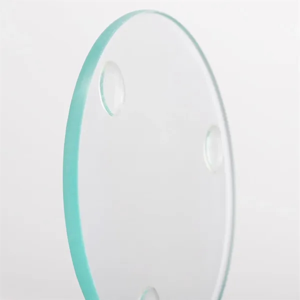 Non-porous glass coaster with silicone pads on the bottom to protect... from ASI 61966 HPG / Beacon Promotions