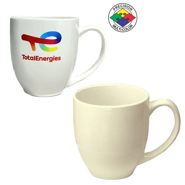 14oz Vitrified Bistro Mug. Available in red, orange, yellow, green, ocean... from ASI 80093 Pyrographics / Pyrographics Line
