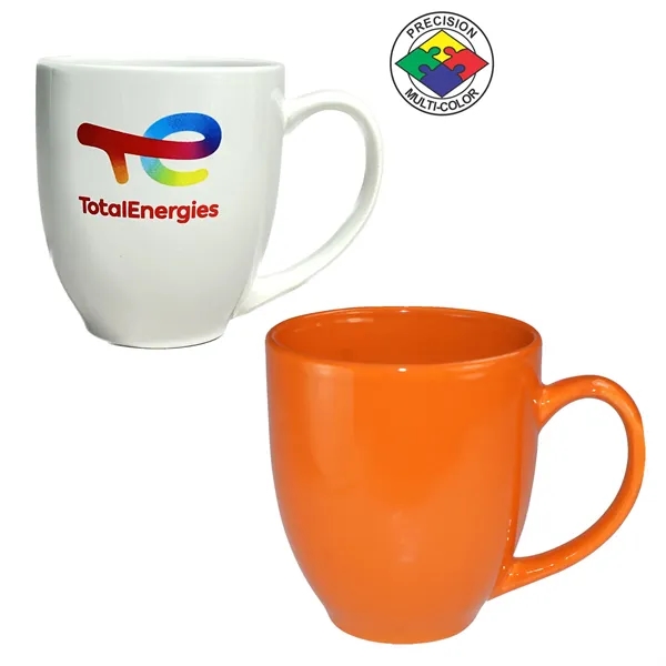 14oz Vitrified Bistro Mug. Available in red, orange, yellow, green, ocean... from ASI 80093 Pyrographics / Pyrographics Line
