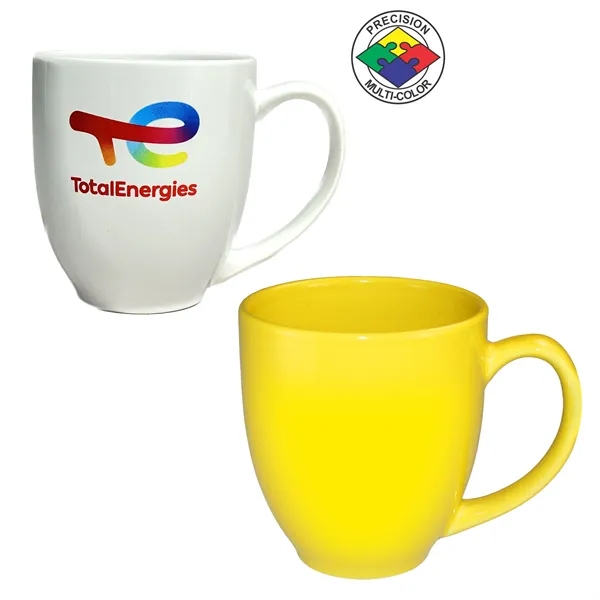14oz Vitrified Bistro Mug. Available in red, orange, yellow, green, ocean... from ASI 80093 Pyrographics / Pyrographics Line