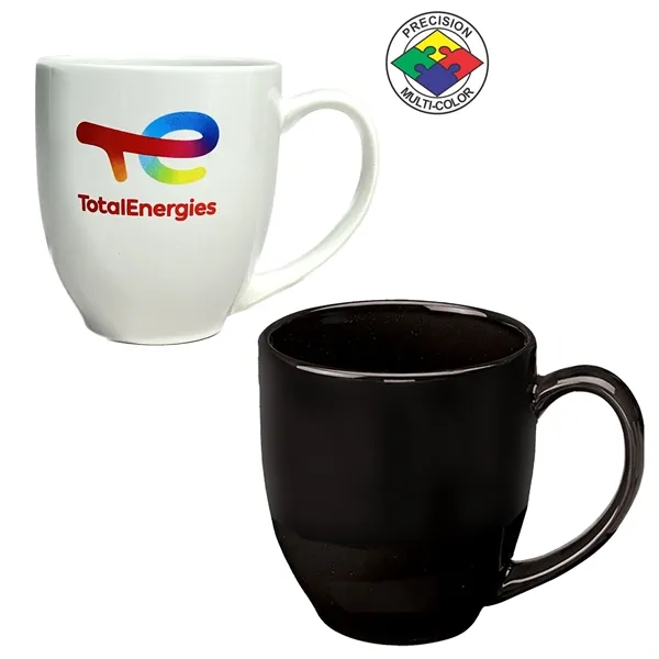 14oz Vitrified Bistro Mug. Available in red, orange, yellow, green, ocean... from ASI 80093 Pyrographics / Pyrographics Line