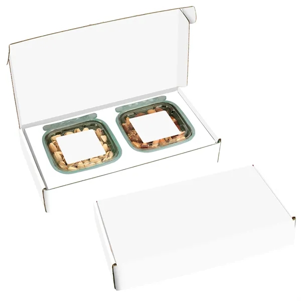 Delightful two-way gift sets including Mixed Nuts (4.4 oz) and Pistachios... from ASI 71685 Midnite Snax®