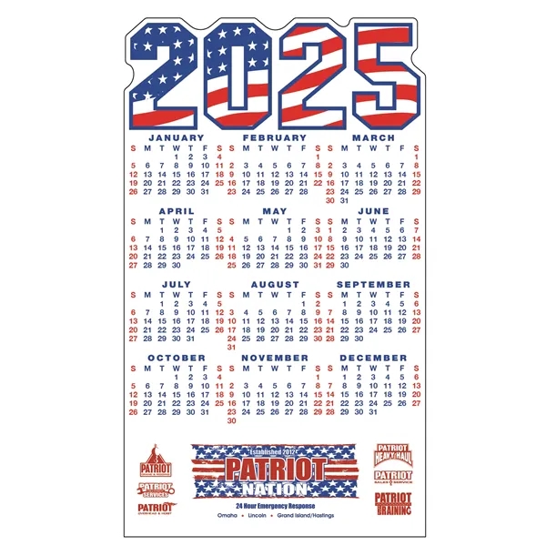 3.84" x 6.6" Flag Calendar Magnet, digitally printed on 1 side.... from ASI 50873 Drum-Line / Drum-line Inc
