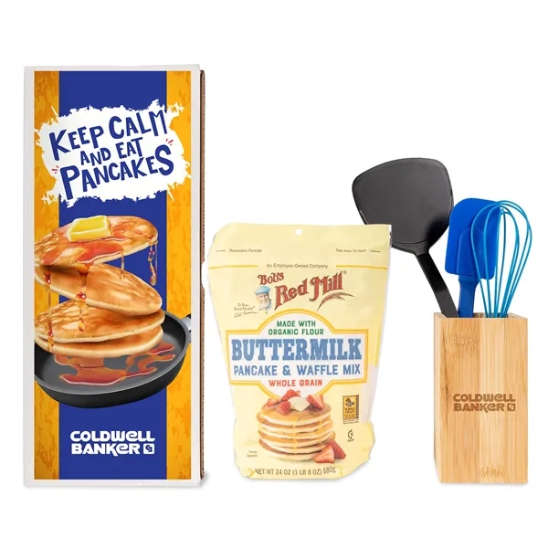 24oz pouch of buttermilk pancake and waffle mix, silicone spatula, silicone... from ASI 44900 NC Custom (CI/Lanco) / Lanco