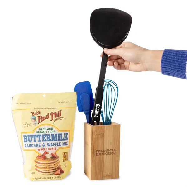 24oz pouch of buttermilk pancake and waffle mix, silicone spatula, silicone... from ASI 44900 NC Custom (CI/Lanco) / Lanco