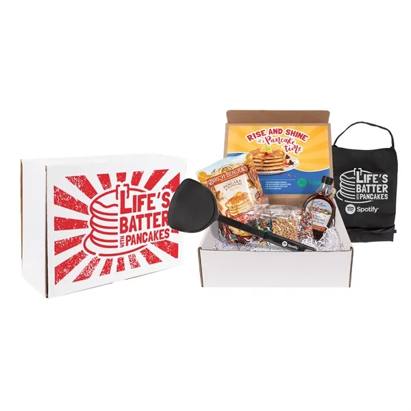 Breakfast kit with apron, pancake mix, toppings, flipper and syrup.... from ASI 44900 NC Custom (CI/Lanco) / Chocolate Inn