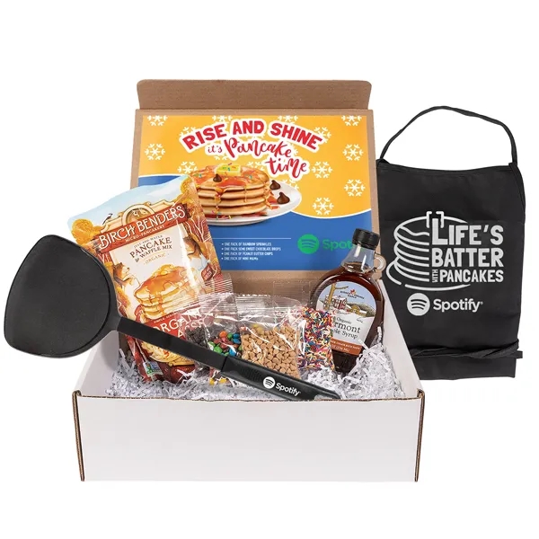 Breakfast kit with apron, pancake mix, toppings, flipper and syrup.... from ASI 44900 NC Custom (CI/Lanco) / Chocolate Inn