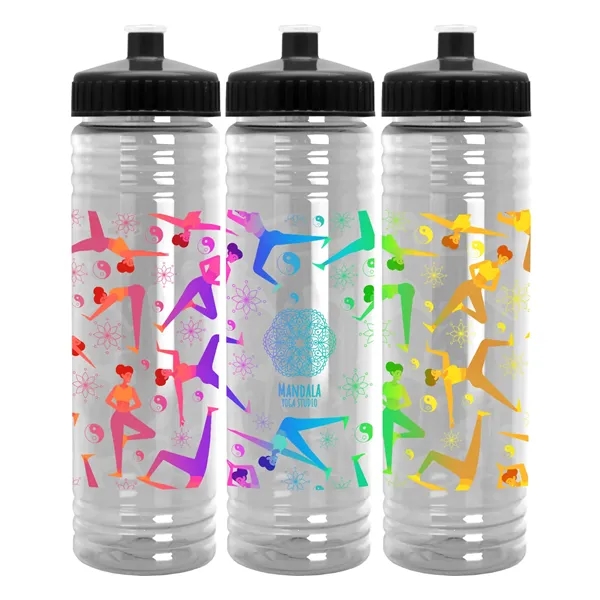 Slim Cylinder Design 24 oz Transparent Sport Bottles with Push-Pull Lid... from ASI 55990 Garyline