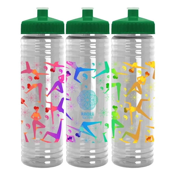 Slim Cylinder Design 24 oz Transparent Sport Bottles with Push-Pull Lid... from ASI 55990 Garyline