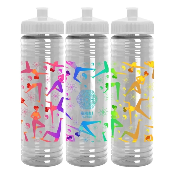Slim Cylinder Design 24 oz Transparent Sport Bottles with Push-Pull Lid... from ASI 55990 Garyline