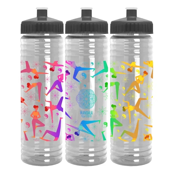 Slim Cylinder Design 24 oz Transparent Sport Bottles with Push-Pull Lid... from ASI 55990 Garyline