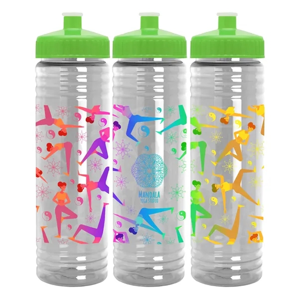 Slim Cylinder Design 24 oz Transparent Sport Bottles with Push-Pull Lid... from ASI 55990 Garyline