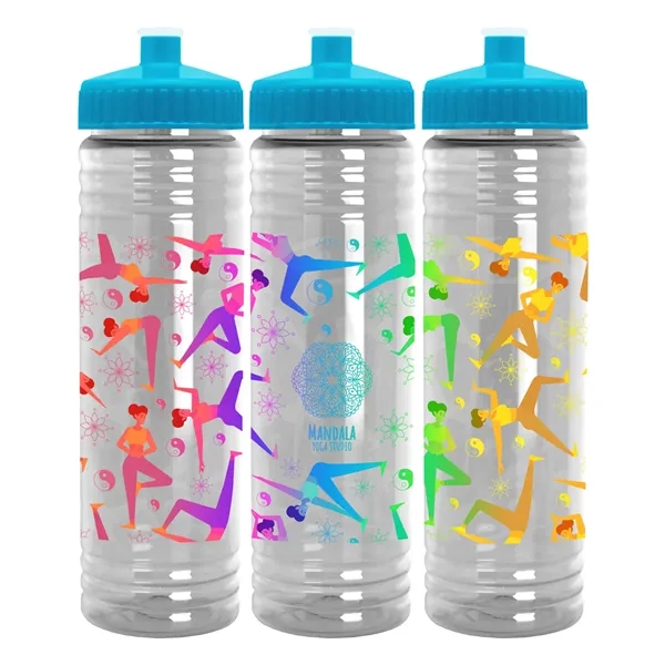 Slim Cylinder Design 24 oz Transparent Sport Bottles with Push-Pull Lid... from ASI 55990 Garyline