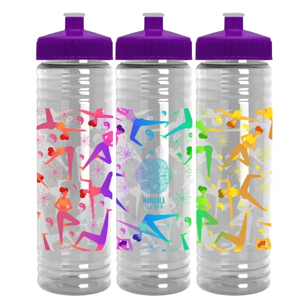 Slim Cylinder Design 24 oz Transparent Sport Bottles with Push-Pull Lid... from ASI 55990 Garyline