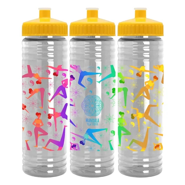 Slim Cylinder Design 24 oz Transparent Sport Bottles with Push-Pull Lid... from ASI 55990 Garyline