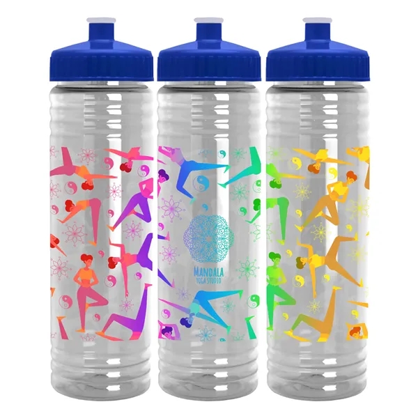 Slim Cylinder Design 24 oz Transparent Sport Bottles with Push-Pull Lid... from ASI 55990 Garyline