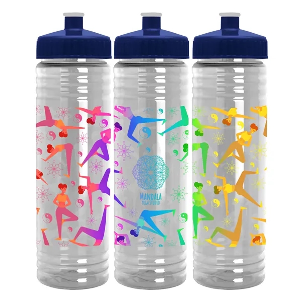 Slim Cylinder Design 24 oz Transparent Sport Bottles with Push-Pull Lid... from ASI 55990 Garyline