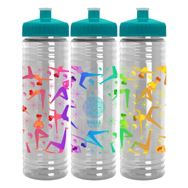 Slim Cylinder Design 24 oz Transparent Sport Bottles with Push-Pull Lid... from ASI 55990 Garyline
