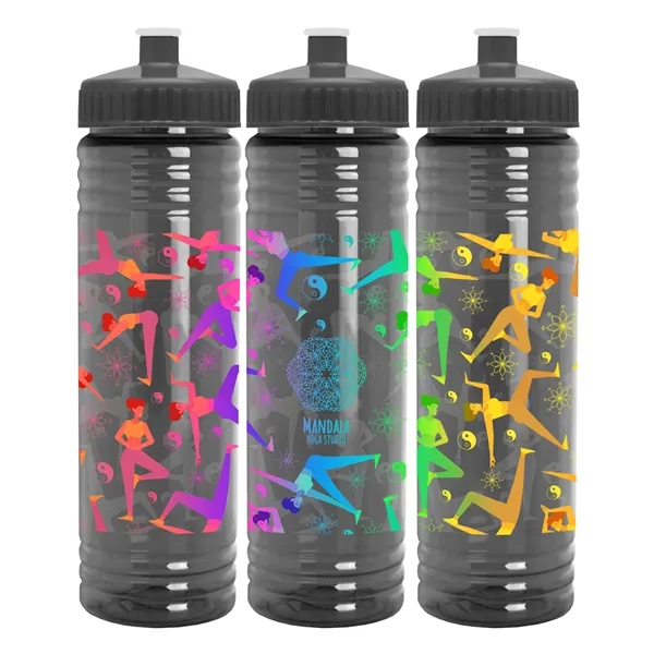 Slim Cylinder Design 24 oz Transparent Sport Bottles with Push-Pull Lid... from ASI 55990 Garyline