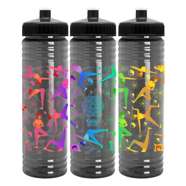Slim Cylinder Design 24 oz Transparent Sport Bottles with Push-Pull Lid... from ASI 55990 Garyline