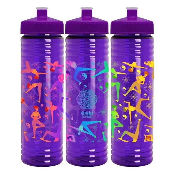 Slim Cylinder Design 24 oz Transparent Sport Bottles with Push-Pull Lid... from ASI 55990 Garyline
