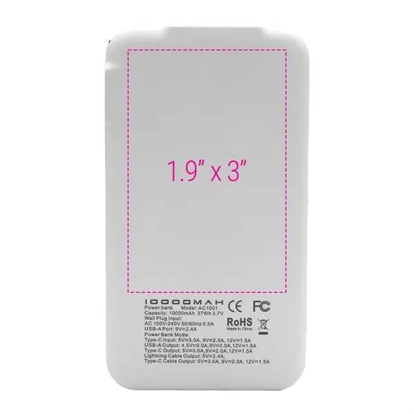 10,000mAh; 5-in-1: AC Wall Charger, USB in-out port, USB-C in-out port,... from ASI 62124 iClick, Inc. / iClick®