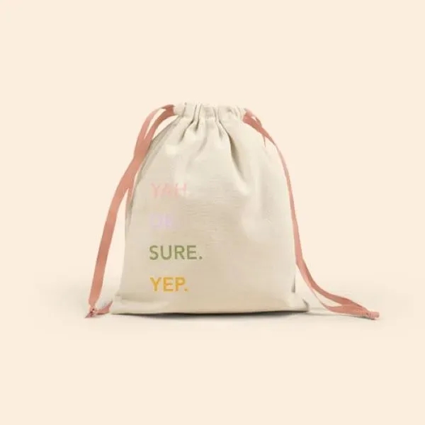 Simple large, flat canvas Goodie Four Shoes gift bag with a... from ASI 74710 Numo