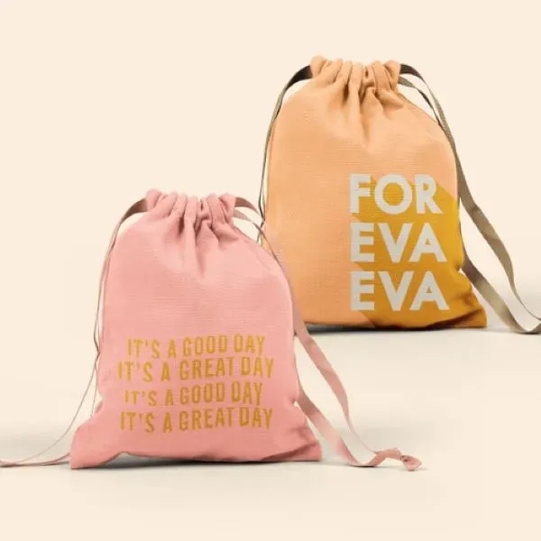 Simple large, flat canvas Goodie Four Shoes gift bag with a... from ASI 74710 Numo