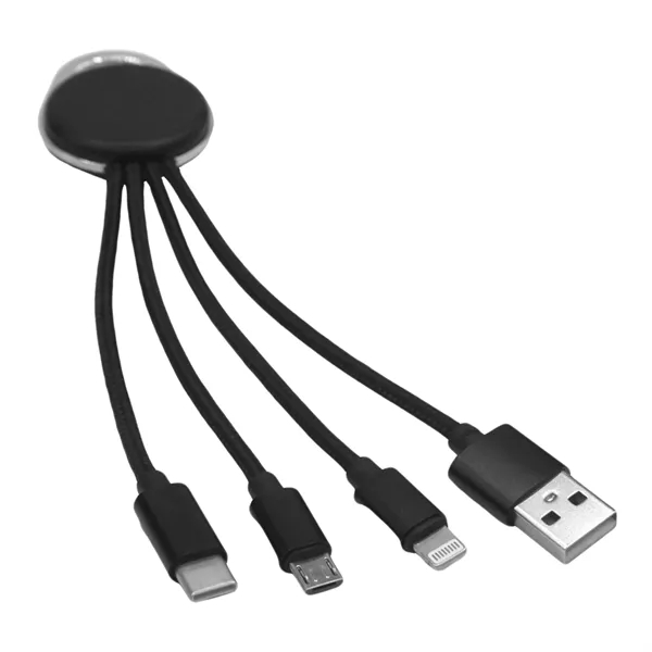 Keyring cord accessory; 4-in-1: USB, USB-C, USB Micro, and Lightning-compatible cables;... from ASI 62124 iClick, Inc. / iClick®