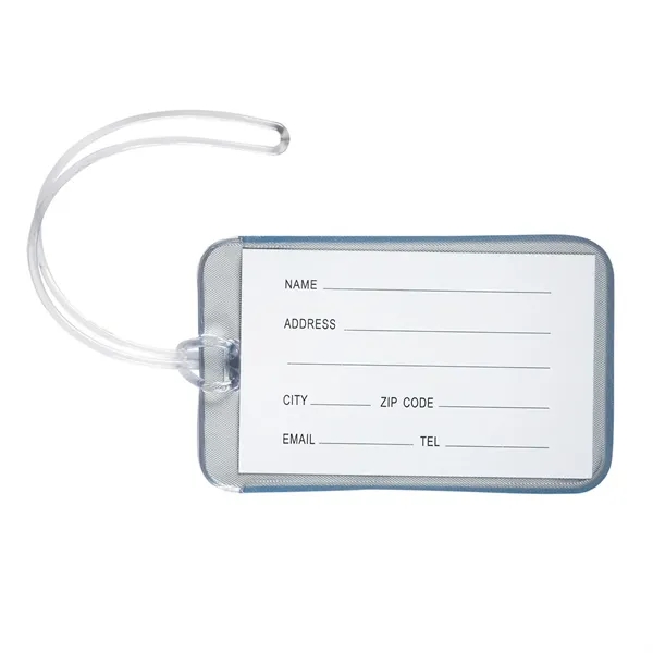 4.5" x 2.75" vinyl and PVC luggage tag with strap and... from ASI 63549 Jornik Manufacturing Corp