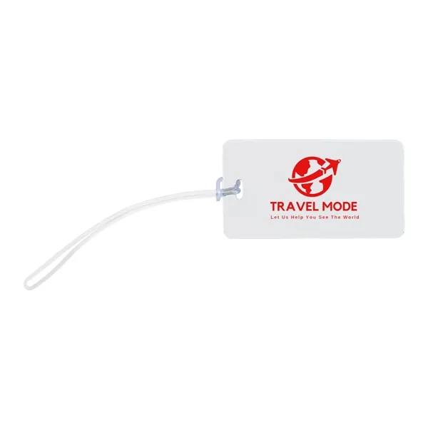 4.25" x 2.25" vinyl and PVC luggage tag with strap and... from ASI 63549 Jornik Manufacturing Corp