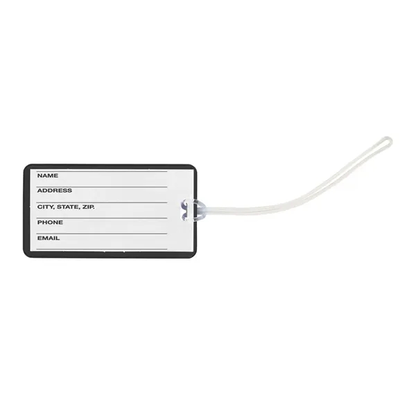 4.25" x 2.25" vinyl and PVC luggage tag with strap and... from ASI 63549 Jornik Manufacturing Corp