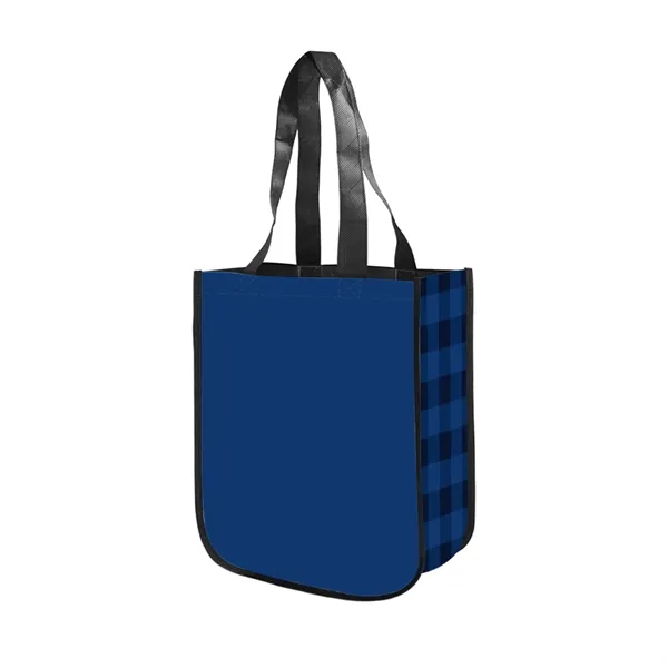 130 GSM non woven 5 sides Matte finish Buffalo Plaid Gusset... from ASI 41511 Brainchild USA Inc / BrainChild Gift Club