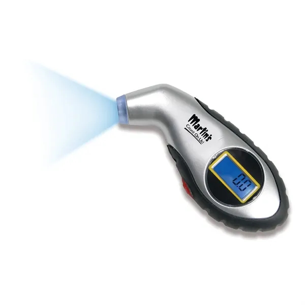 1.75"H x 4.25"W x 0.87"D tire pressure gauge with blue backlit... from ASI 54040 Fey Promo / Mi Line by Fey