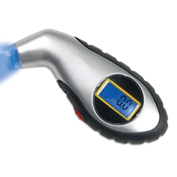1.75"H x 4.25"W x 0.87"D tire pressure gauge with blue backlit... from ASI 54040 Fey Promo / Mi Line by Fey