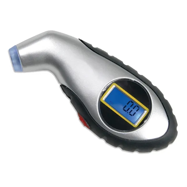 1.75"H x 4.25"W x 0.87"D tire pressure gauge with blue backlit... from ASI 54040 Fey Promo / Mi Line by Fey