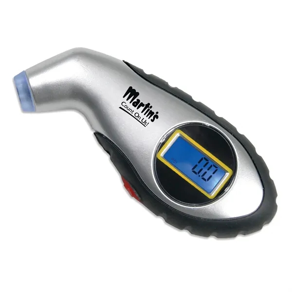 1.75"H x 4.25"W x 0.87"D tire pressure gauge with blue backlit... from ASI 54040 Fey Promo / Mi Line by Fey