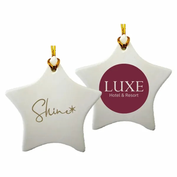 Ceramic Ornaments, 3" Star... from ASI 77280 Pepco Poms