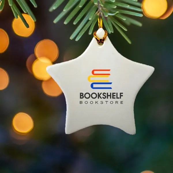 Ceramic Ornaments, 3" Star... from ASI 77280 Pepco Poms