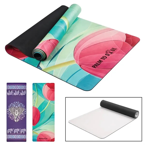 Professional 3mm rubber base full color polyester top yoga mat... from ASI 57655 STOPNGO Line