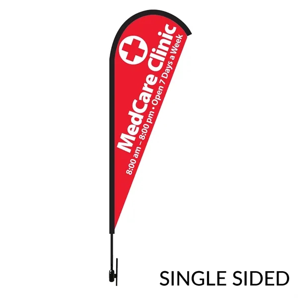 8 ft. tear drop flag kit with pole, ground stake, carry... from ASI 90807 Tekweld