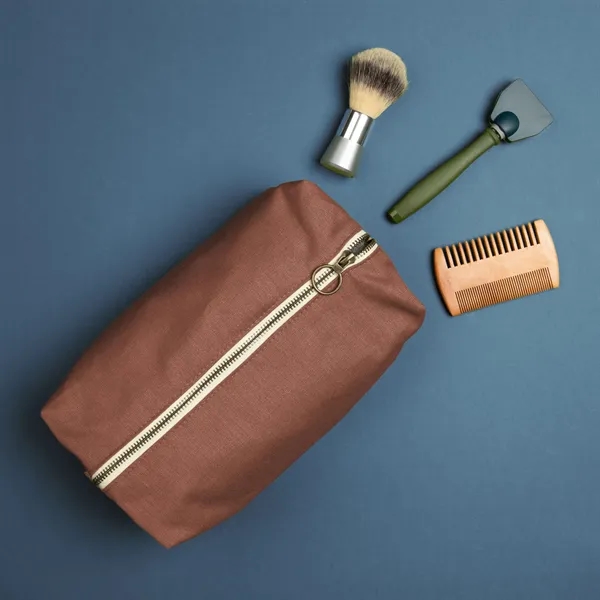 9.5" x 5" x 3.75 natural, colored, or denim canvas toiletries... from ASI 74710 Numo