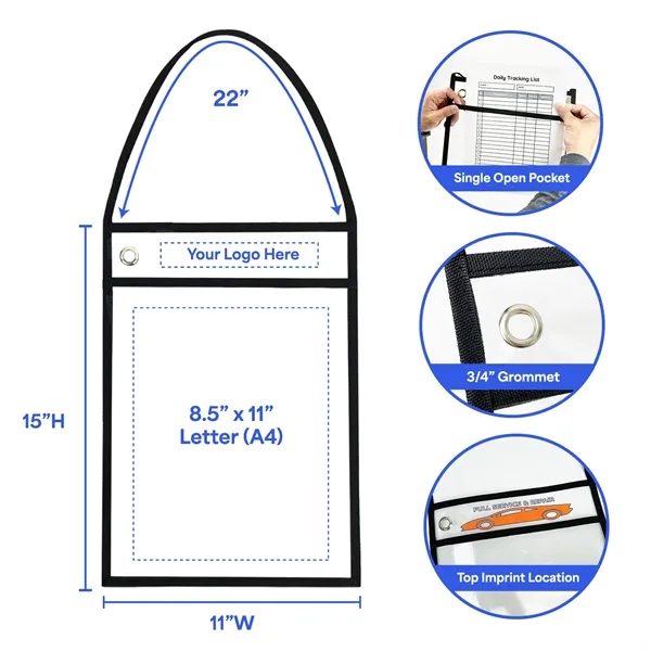 15" x 11" clear sleeve with handle and grommet... from ASI 37980 Bagworld / BagWorld