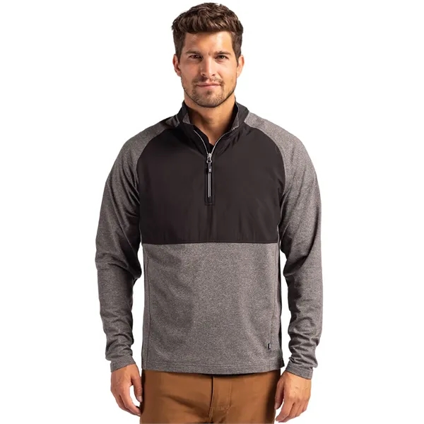 Men's jacket with a quarter-zip, wind resistance, moisture-wicking performance, and UPF... from ASI 47965 Cutter & Buck