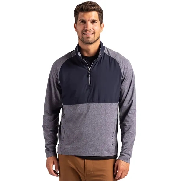 Men's jacket with a quarter-zip, wind resistance, moisture-wicking performance, and UPF... from ASI 47965 Cutter & Buck
